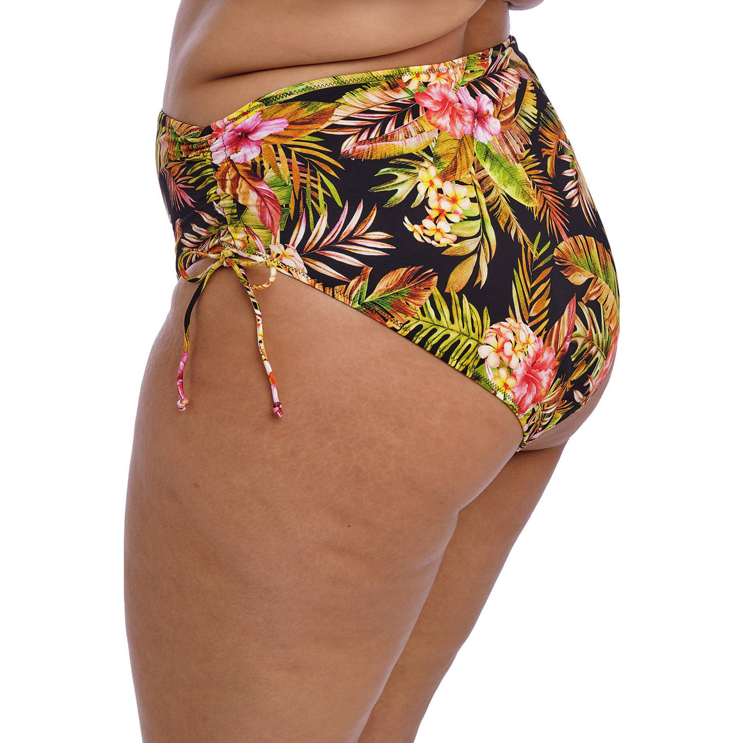 Elomi bikinislip Tiger Valley zwart oranje groen