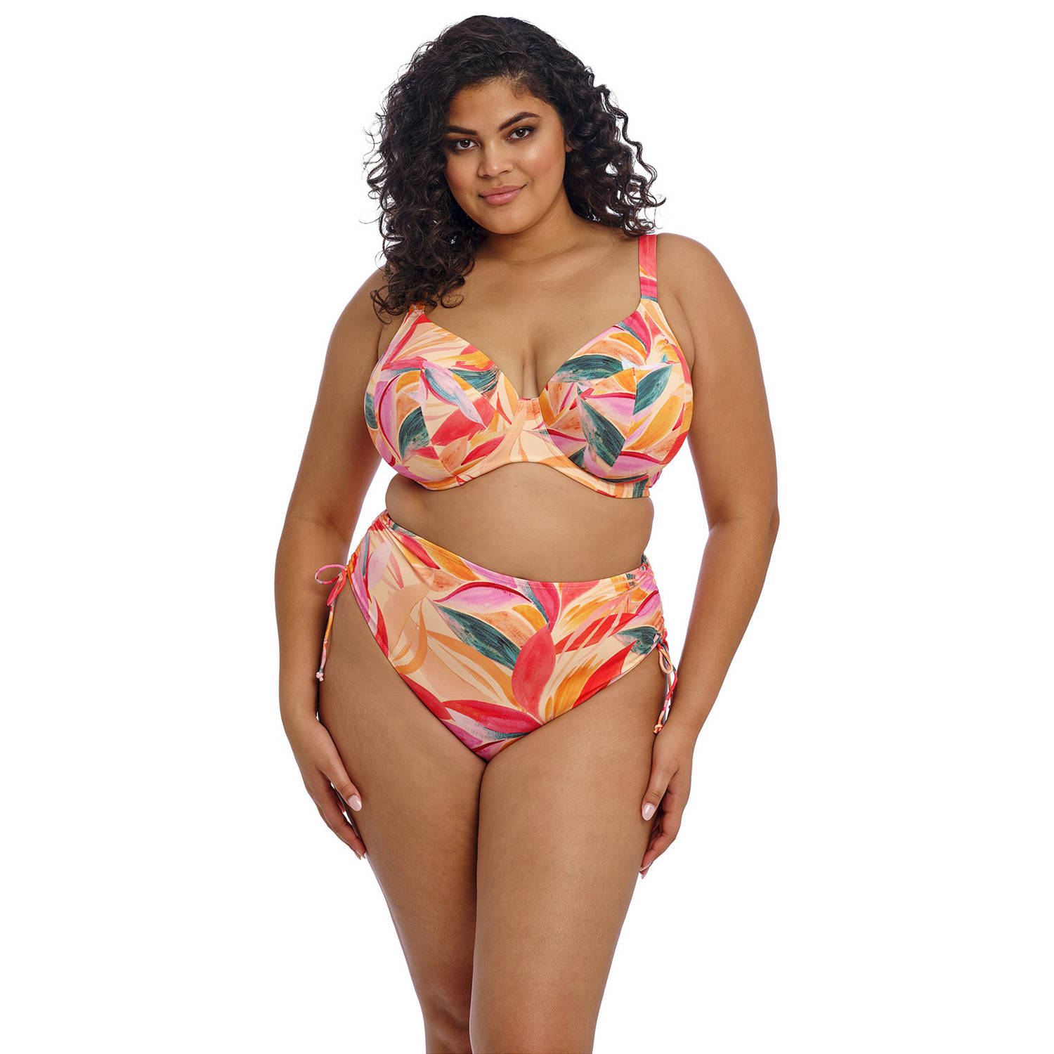 Elomi bikinislip Sancho Beach oranje groen rood