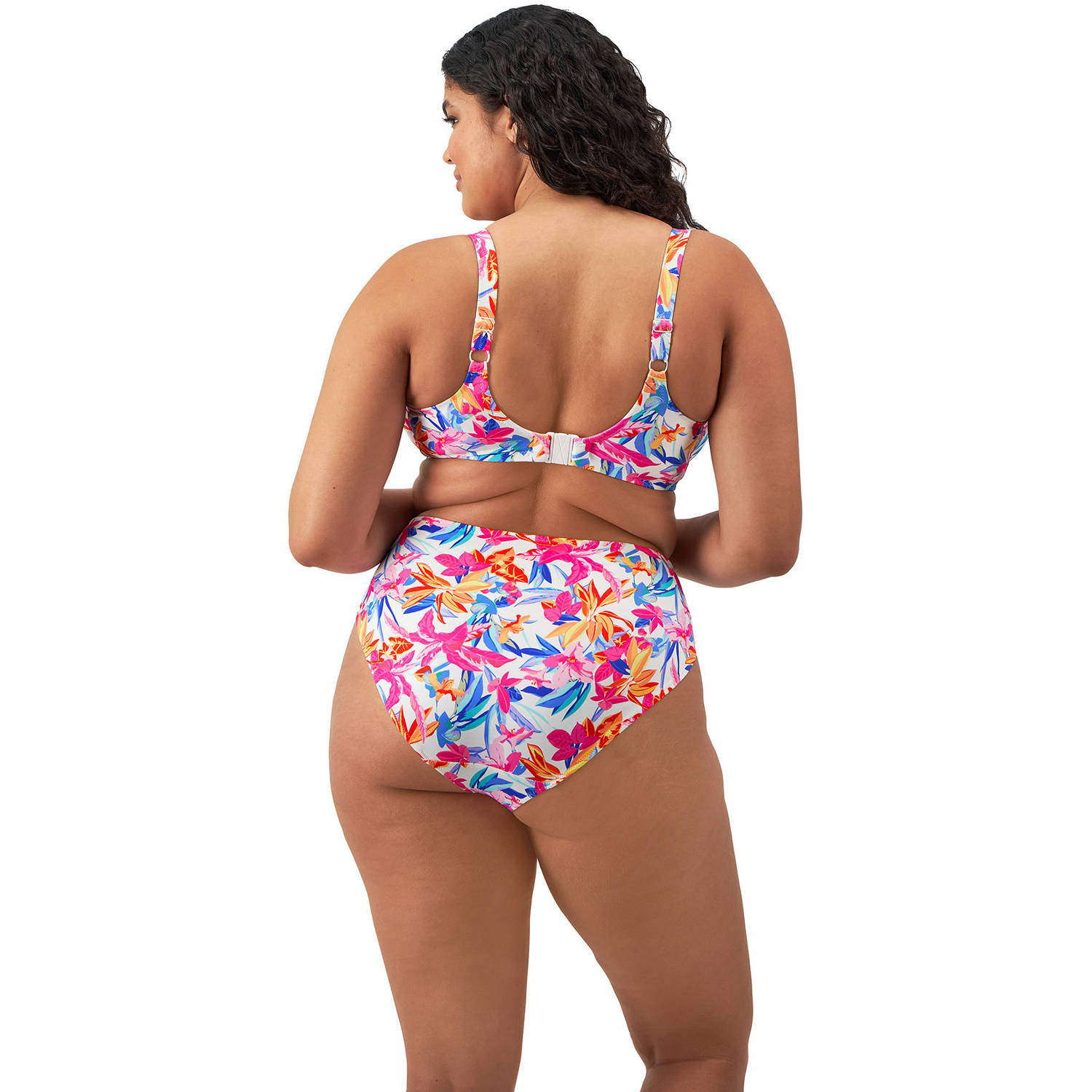 Elomi niet-voorgevormde beugel bikinitop Savaneta roze blauw wit