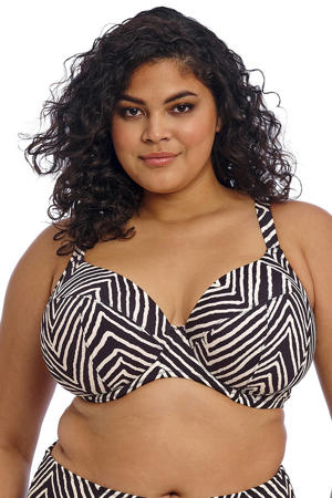 niet-voorgevormde beugel bikinitop Fiji Falls zwart/wit