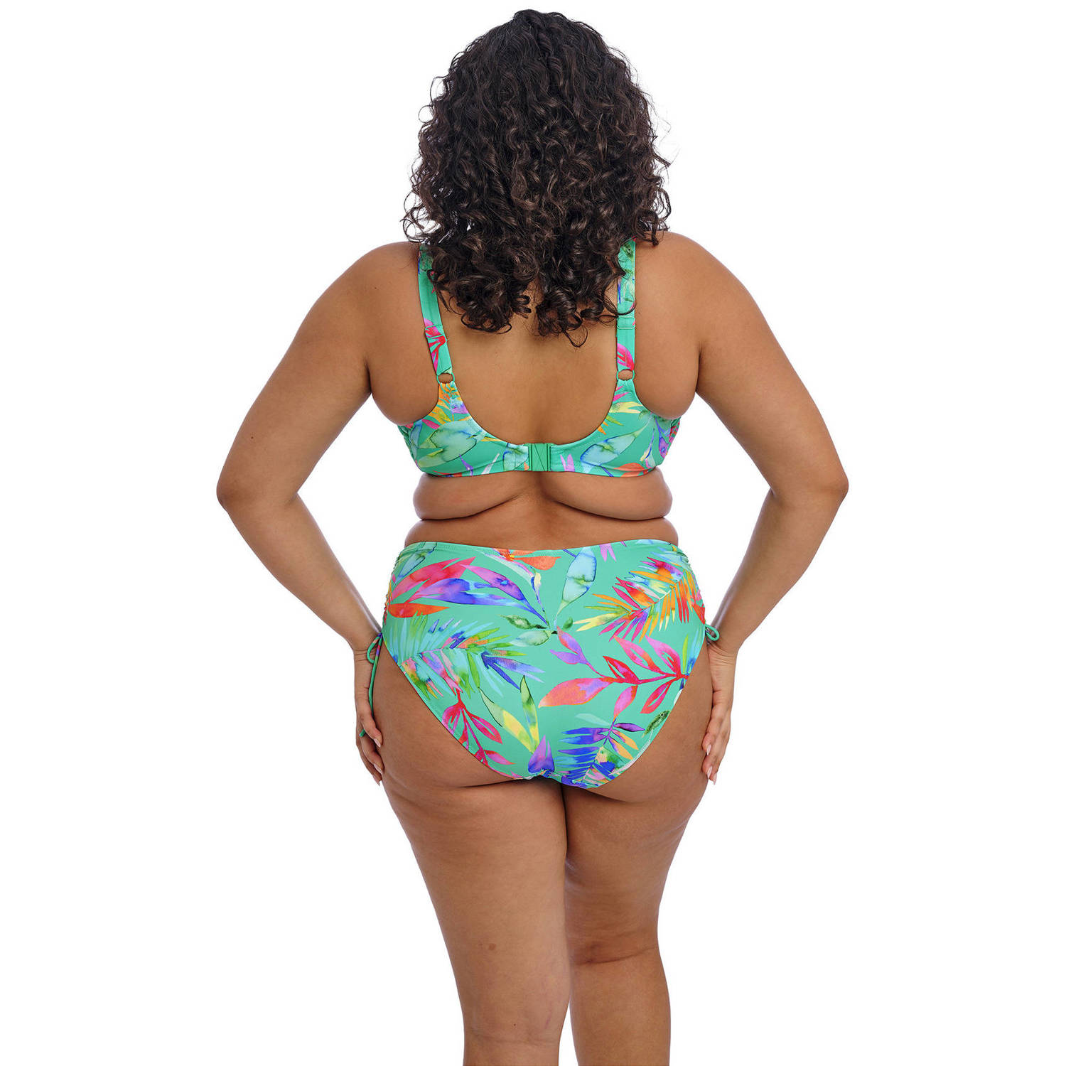Elomi bikinislip Toyama Tides turquoise fuchsia blauw