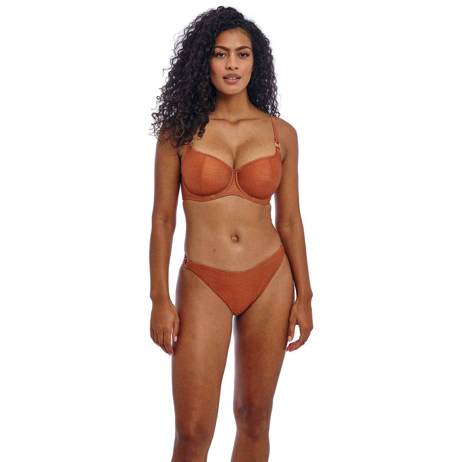 Freya bikinibroekje Arizona met lurex brique