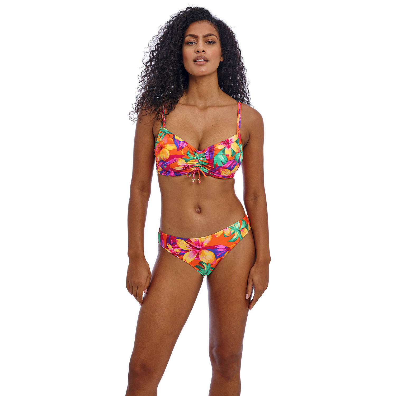 Freya bikinibroekje Sun Haze rood groen roze