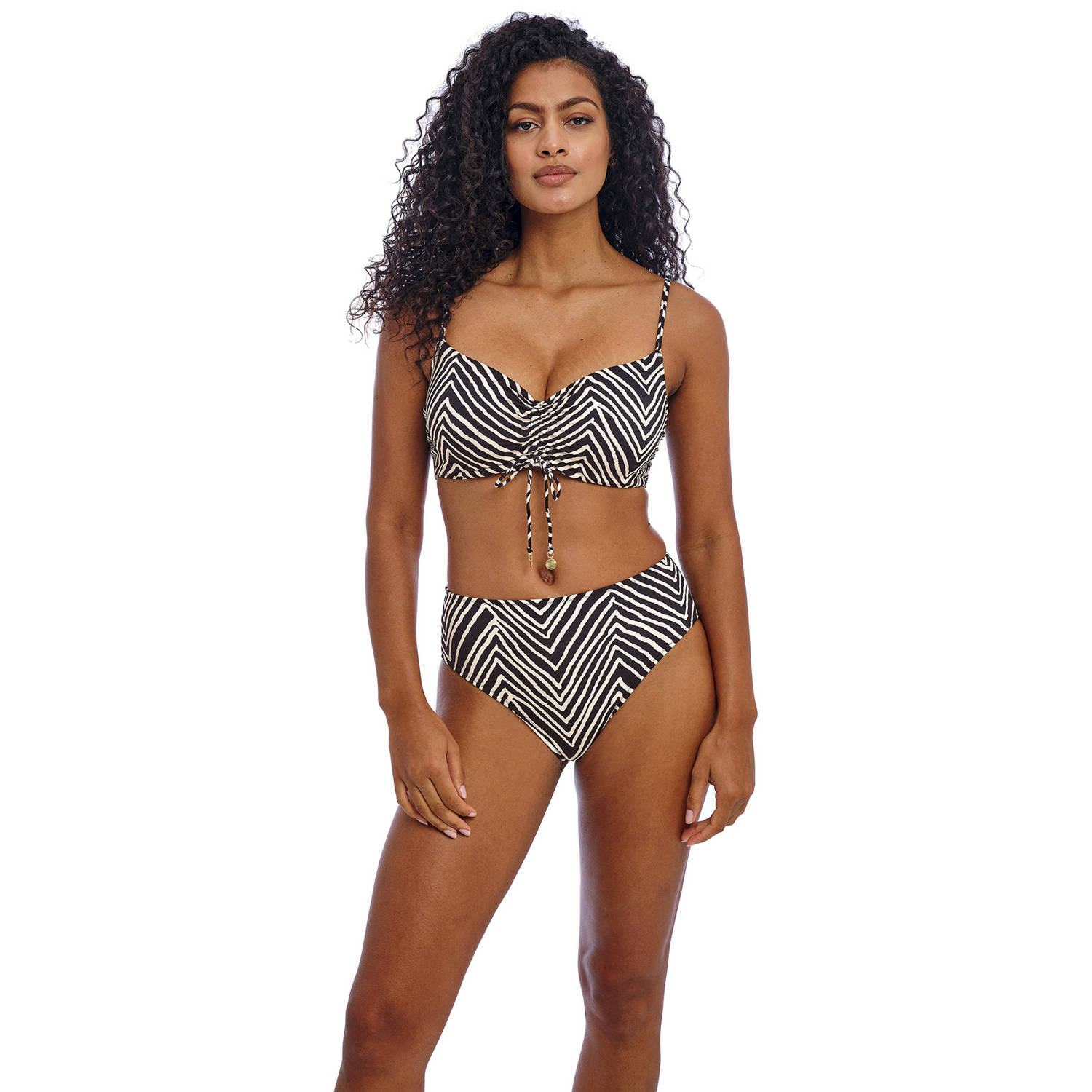Freya high waist bikinibroekje Fiji zwart