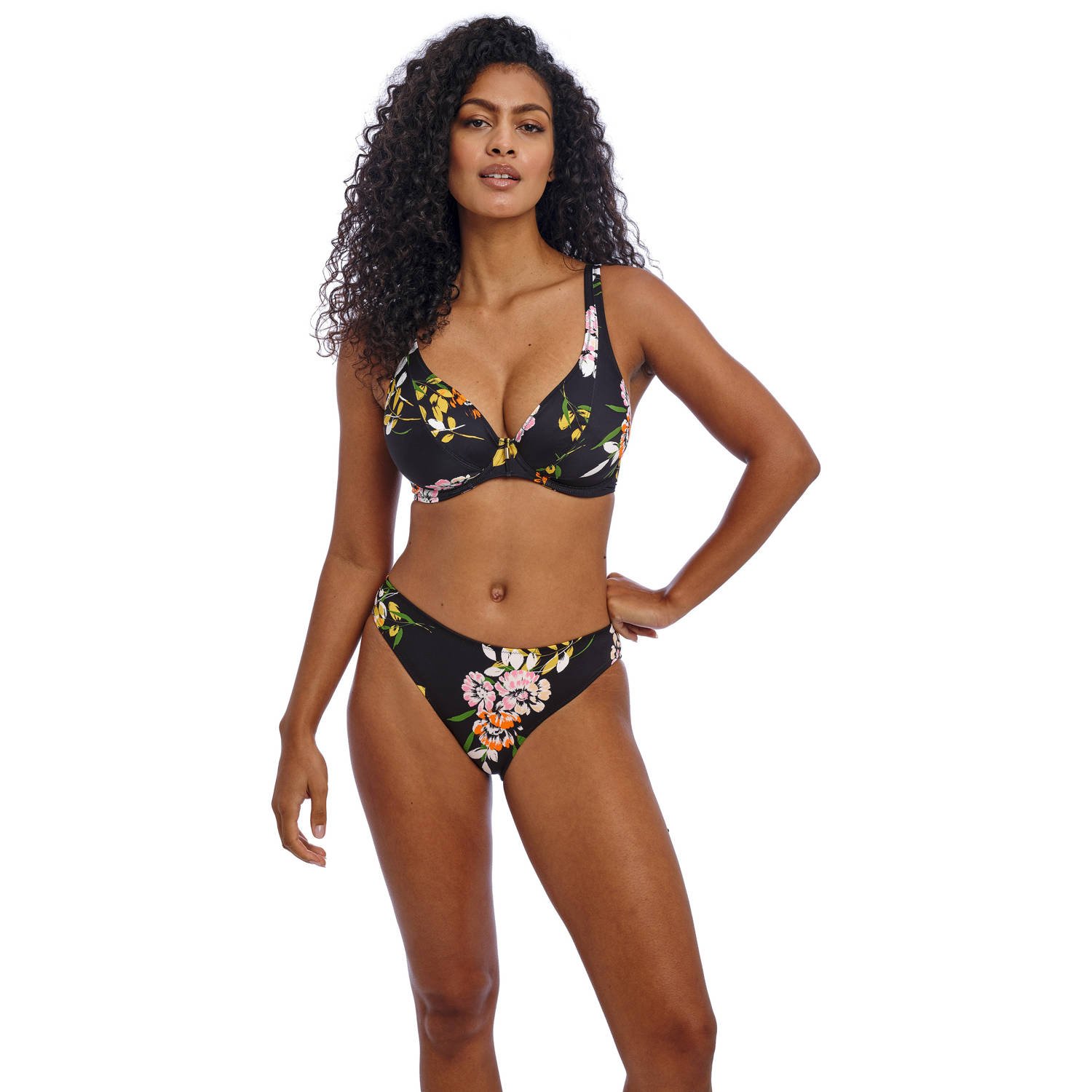 Freya niet-voorgevormde beugel bikinitop Twilight Soul zwart multi