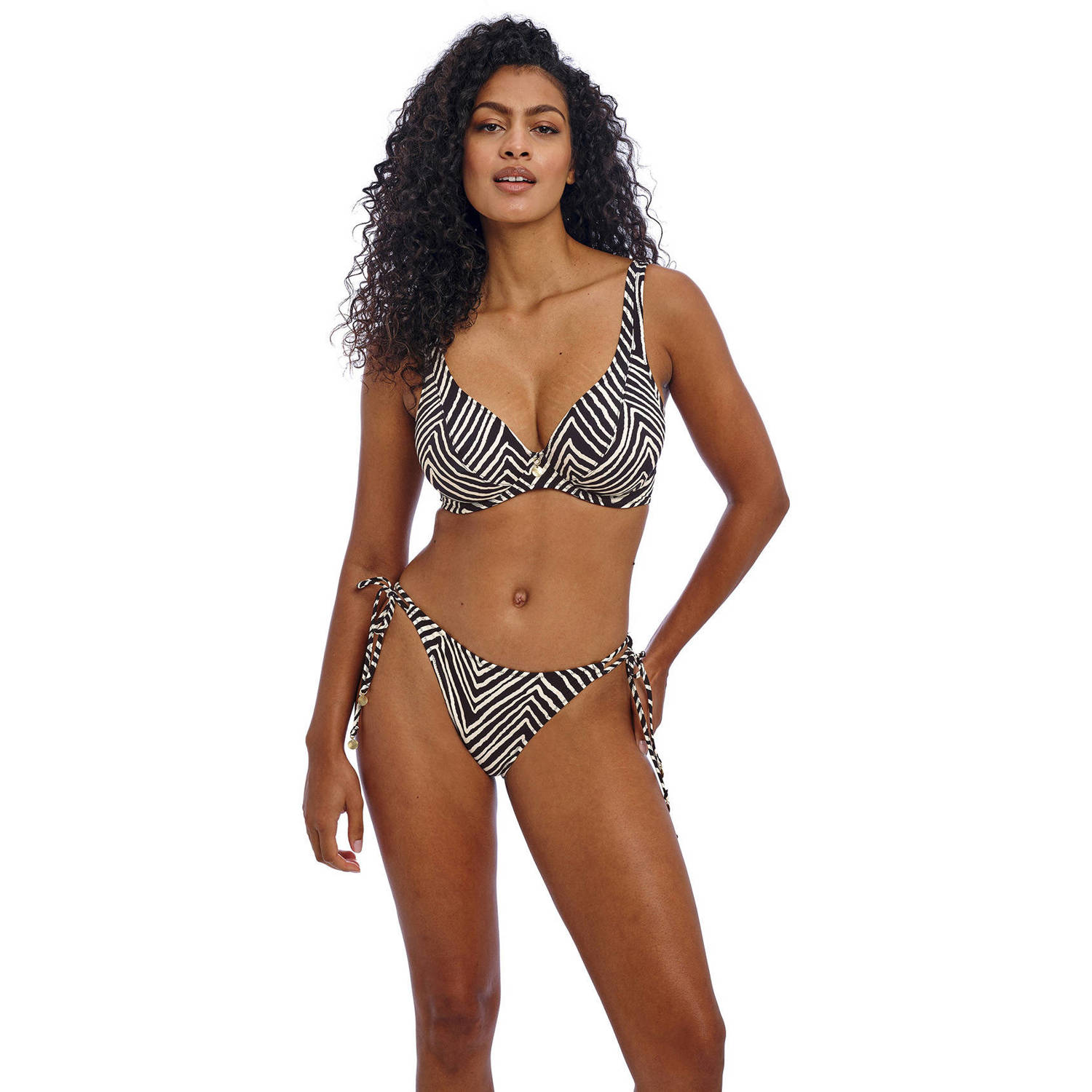 Freya niet-voorgevormde beugel bikinitop Fiji zwart