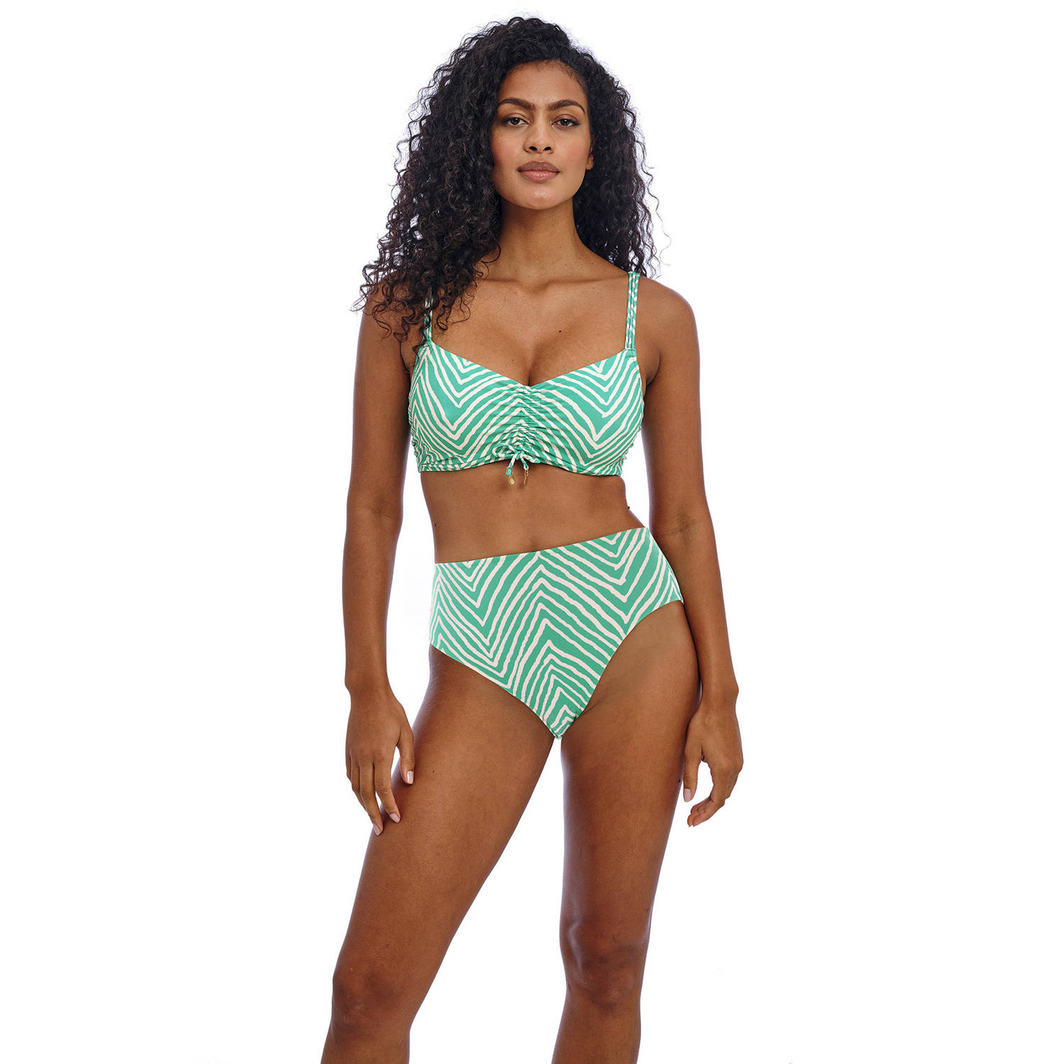 Freya high waist bikinibroekje Fiji turquoise