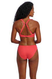 thumbnail: Freya niet-voorgevormde beugel bikinitop Jewel Cove met ruches koraalrood