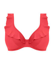 thumbnail: Freya niet-voorgevormde beugel bikinitop Jewel Cove met ruches koraalrood