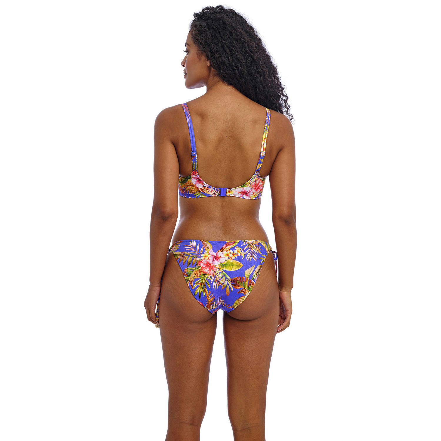 Freya voorgevormde beugel bikinitop Tiger Valley blauw roze groen