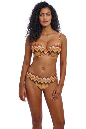 bikinibroekje Arizona met lurex bruin/beige/goud