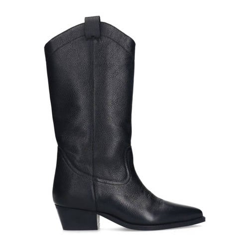 Sacha leren cowboylaarzen zwart afbeelding