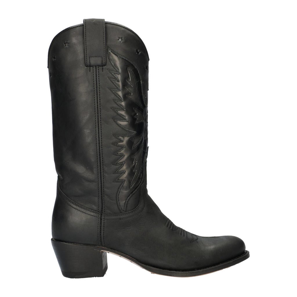 Zwarte dames Sendra 18821 Debora leren cowboylaarzen