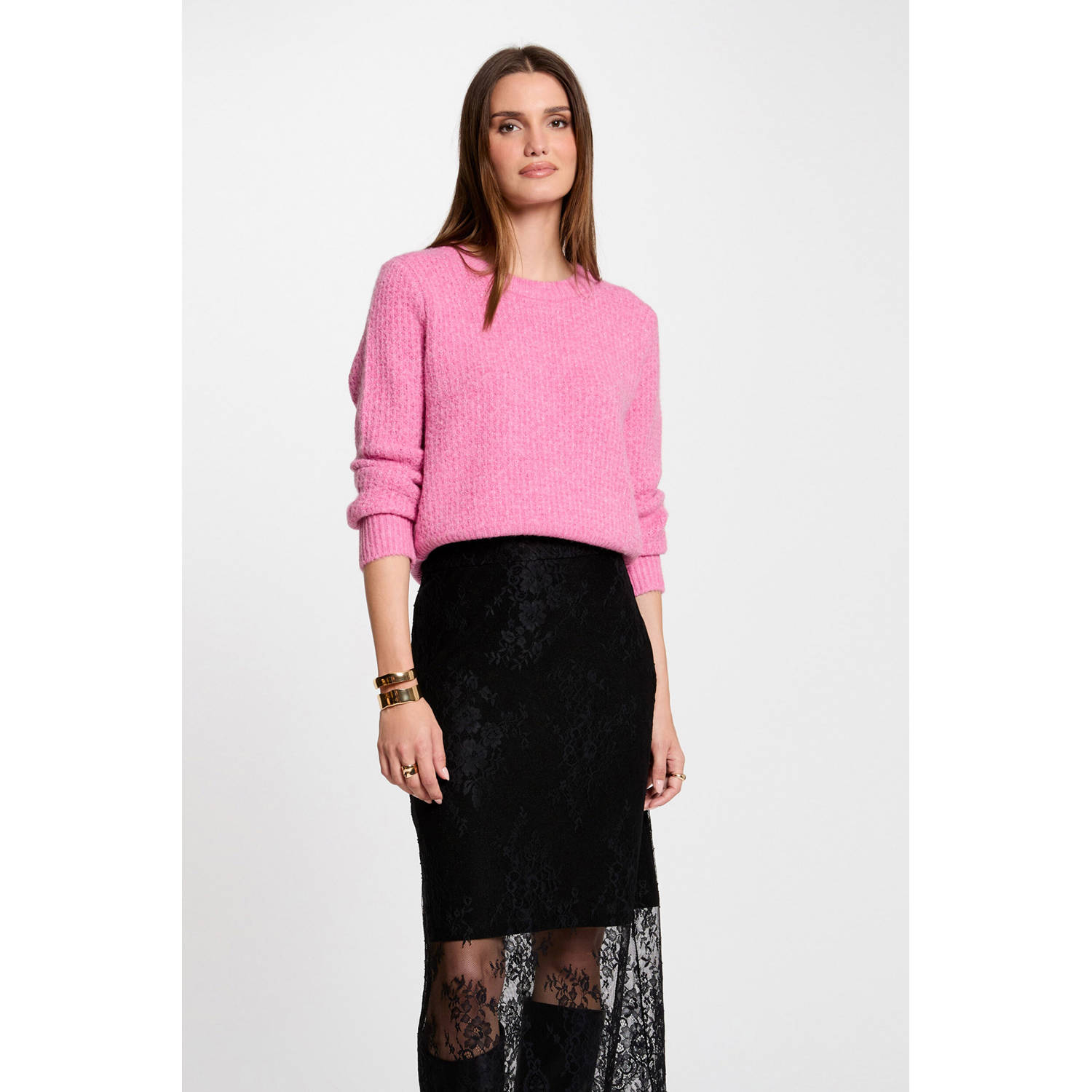Morgan gebreide trui roze