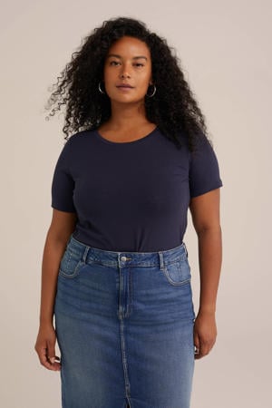 T-shirt donkerblauw