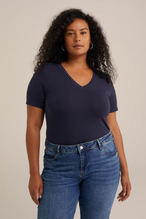 T-shirt donkerblauw