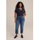 WE Fashion Curve T-shirt donkerblauw