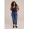 WE Fashion Curve singlet donkerblauw