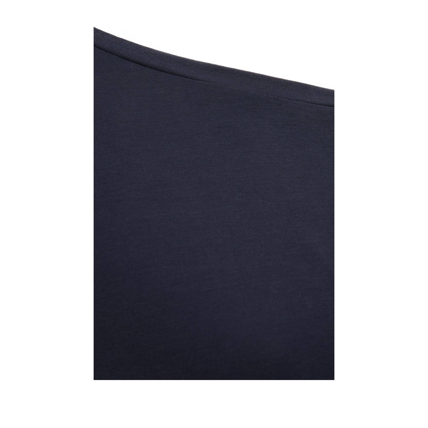 WE Fashion Curve T-shirt donkerblauw