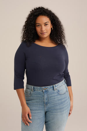 T-shirt donkerblauw