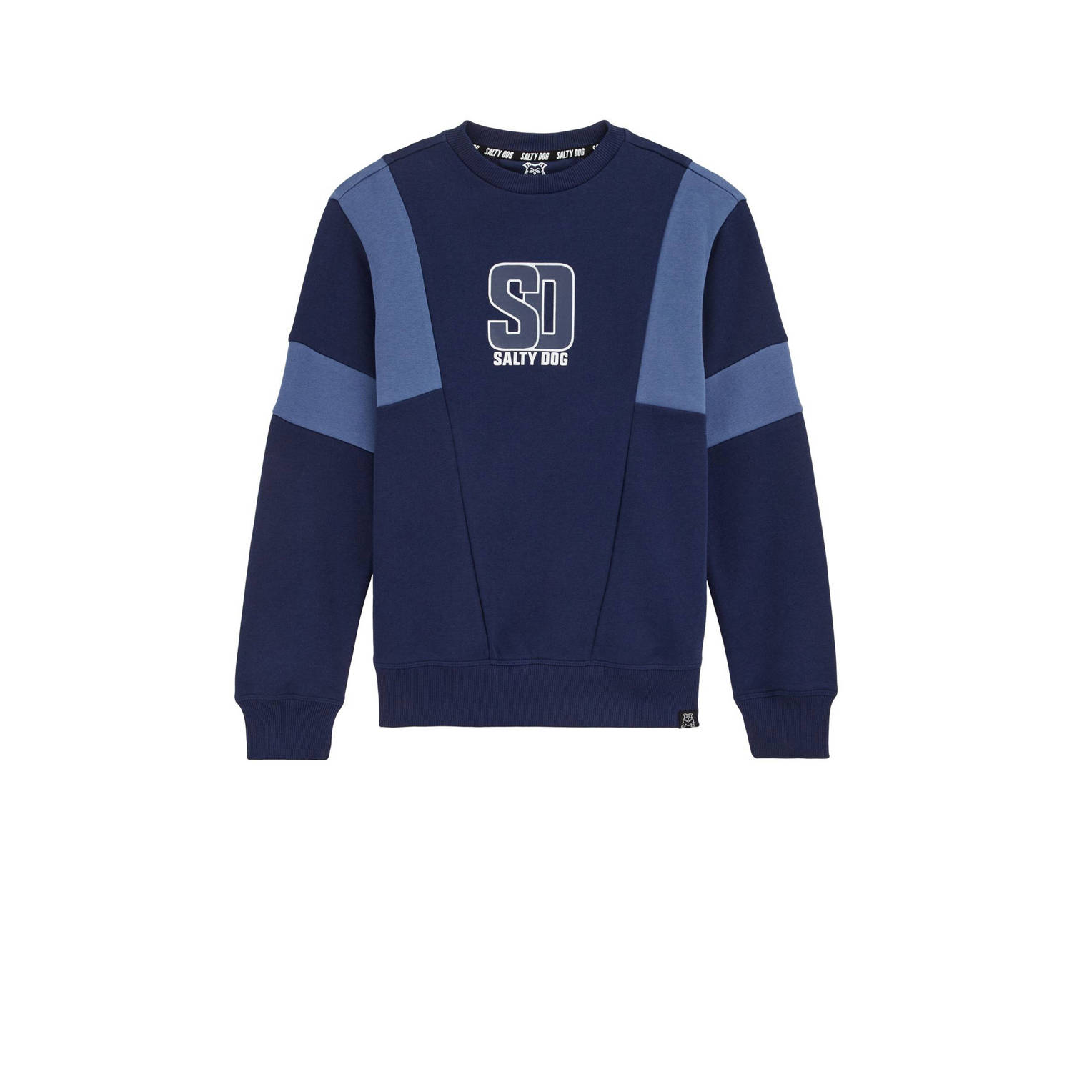 WE Fashion sweater donkerblauw lichtblauw
