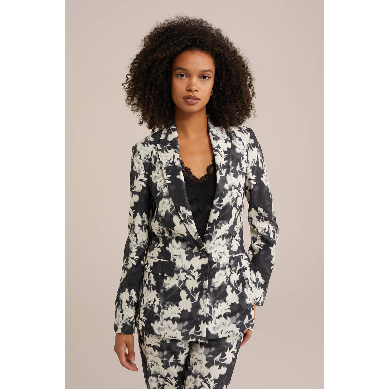 WE Fashion regular blazer zwart