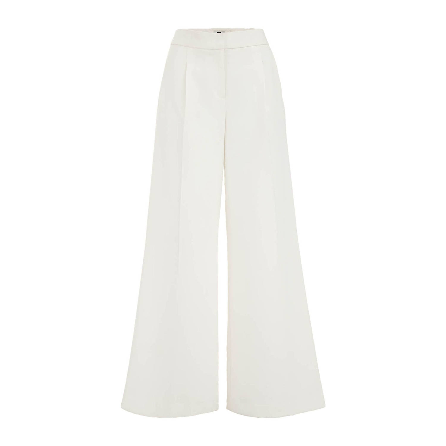 WE Fashion wide leg pantalon wit