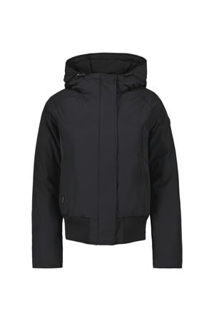 gewatteerde winterjas BOMBER JACKET zwart