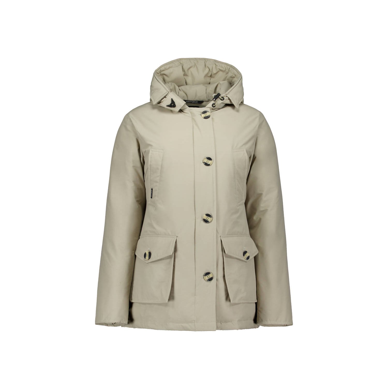 Airforce gewatteerde winterjas 4 POCKET PARKA beige