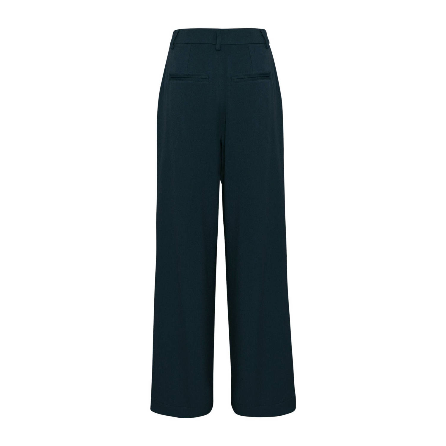 MSCH Copenhagen high waist wide leg pantalon donkerblauw