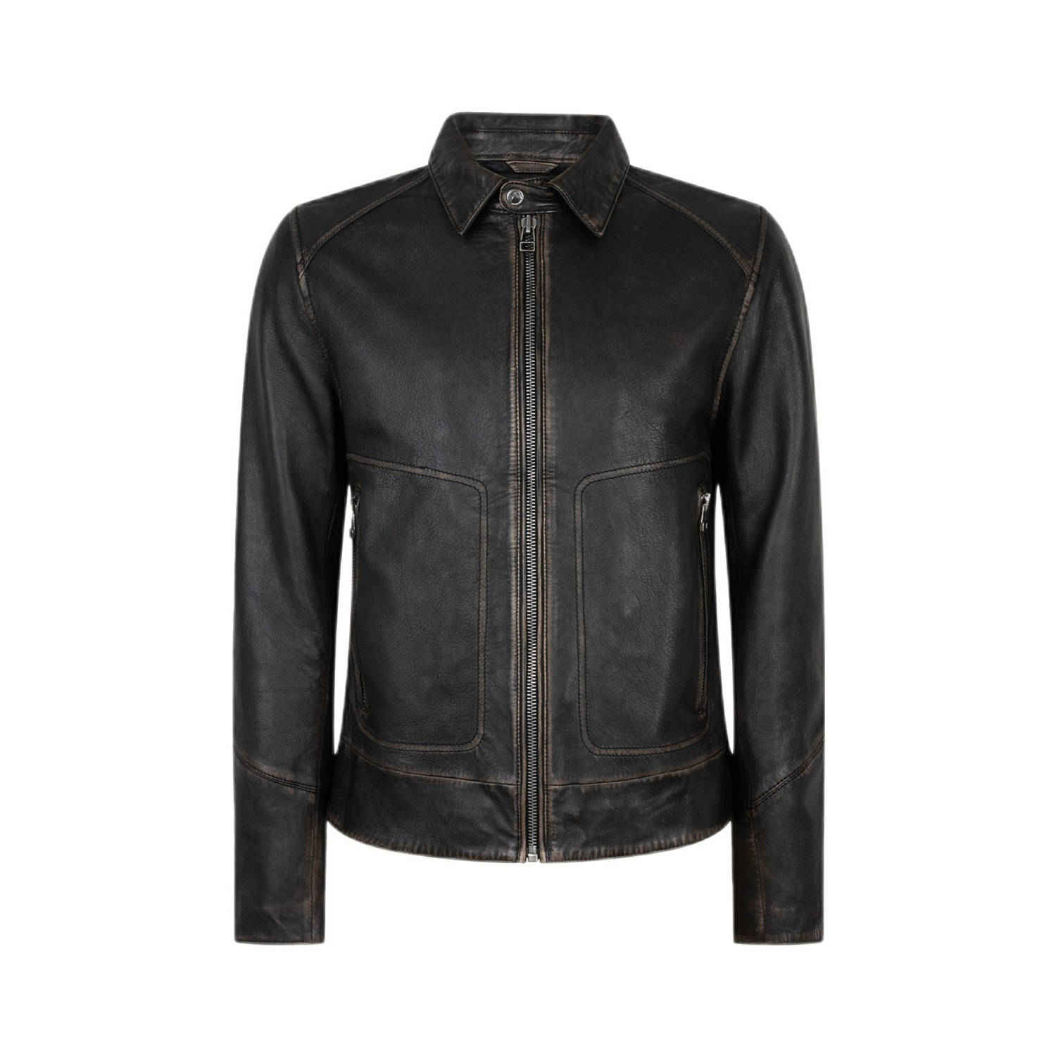 Goosecraft leren jas Roddy zwart