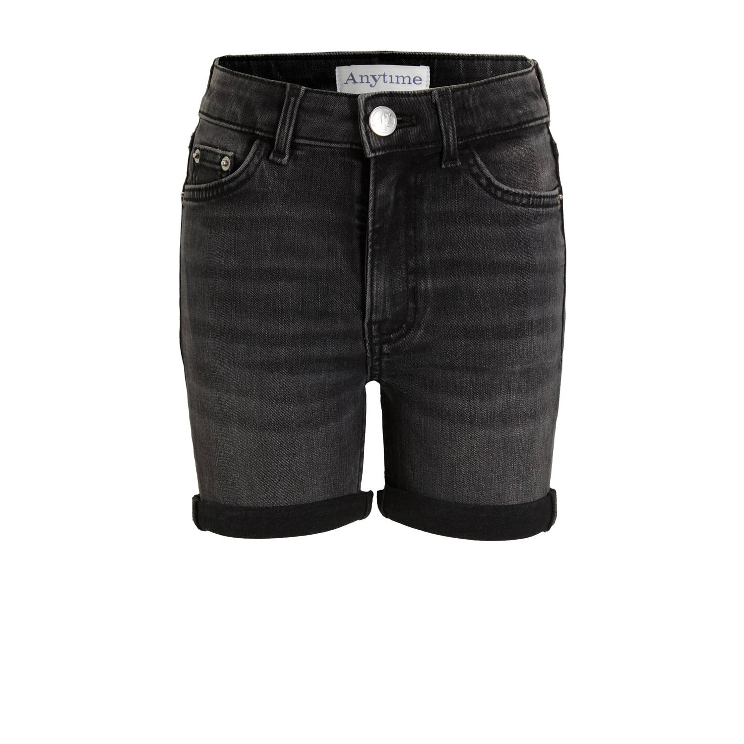 Anytime denim short grijs