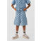 Coolcat denim short Bobby met checkerboard print blauw