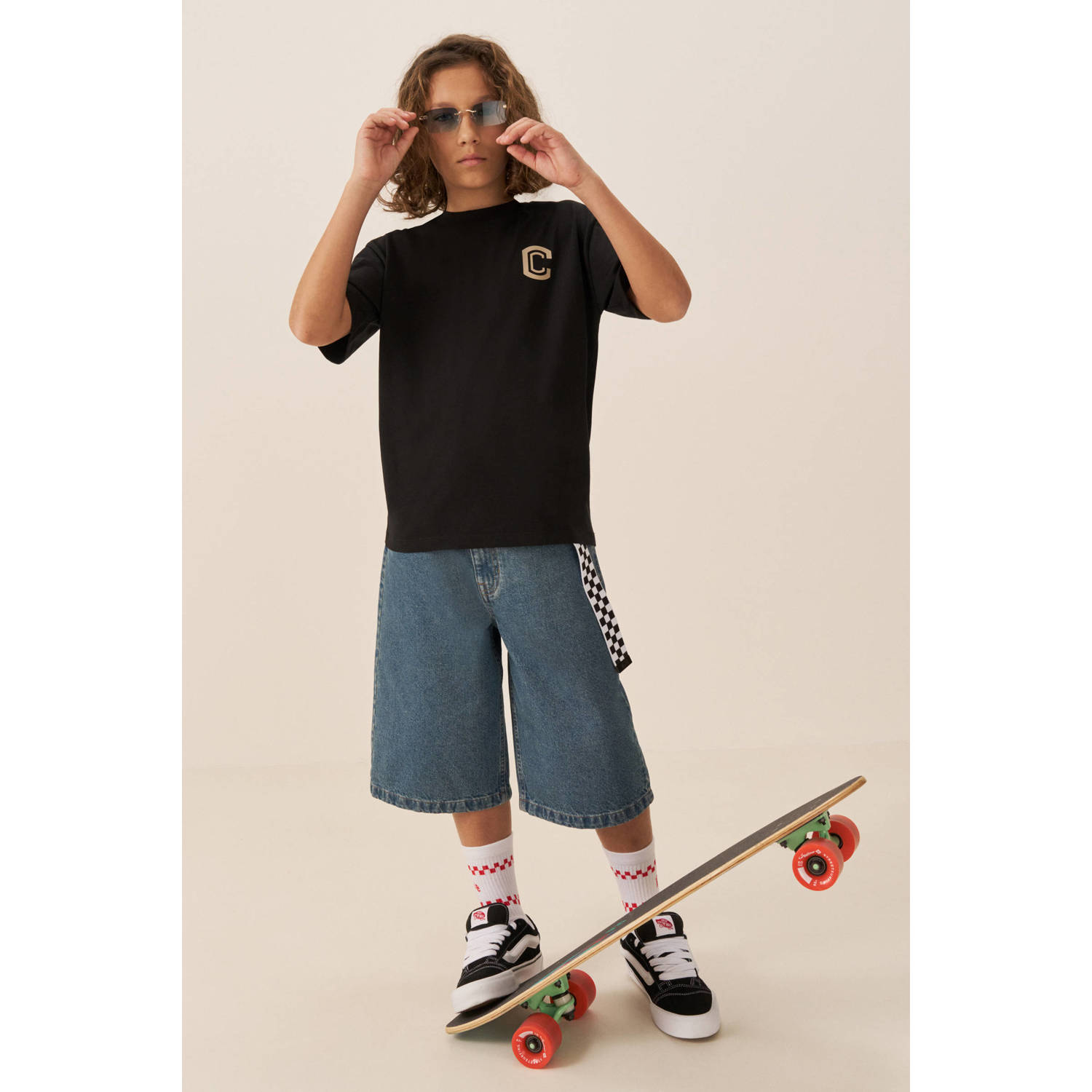 Coolcat oversized skater short Justin blauw
