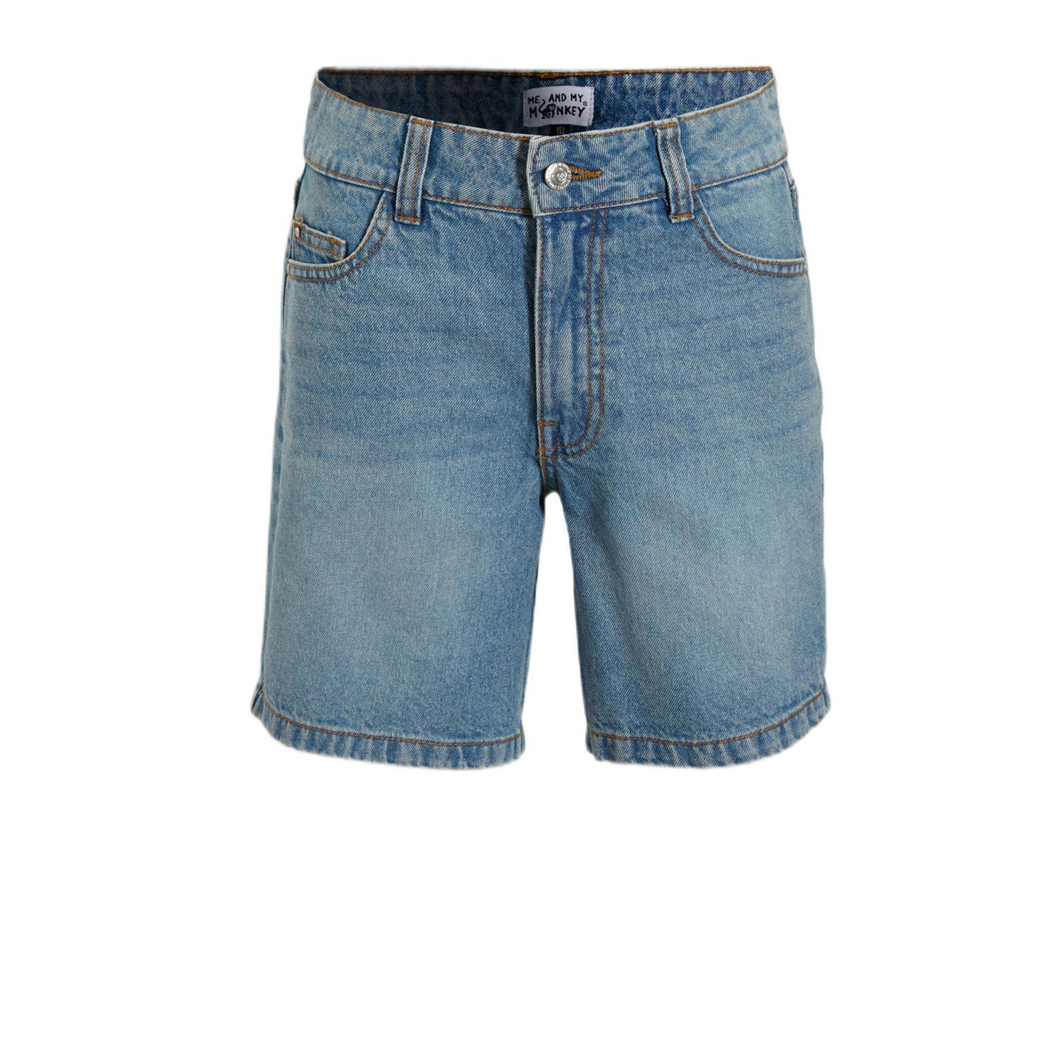 Me & My Monkey denim short Tijmen blauw