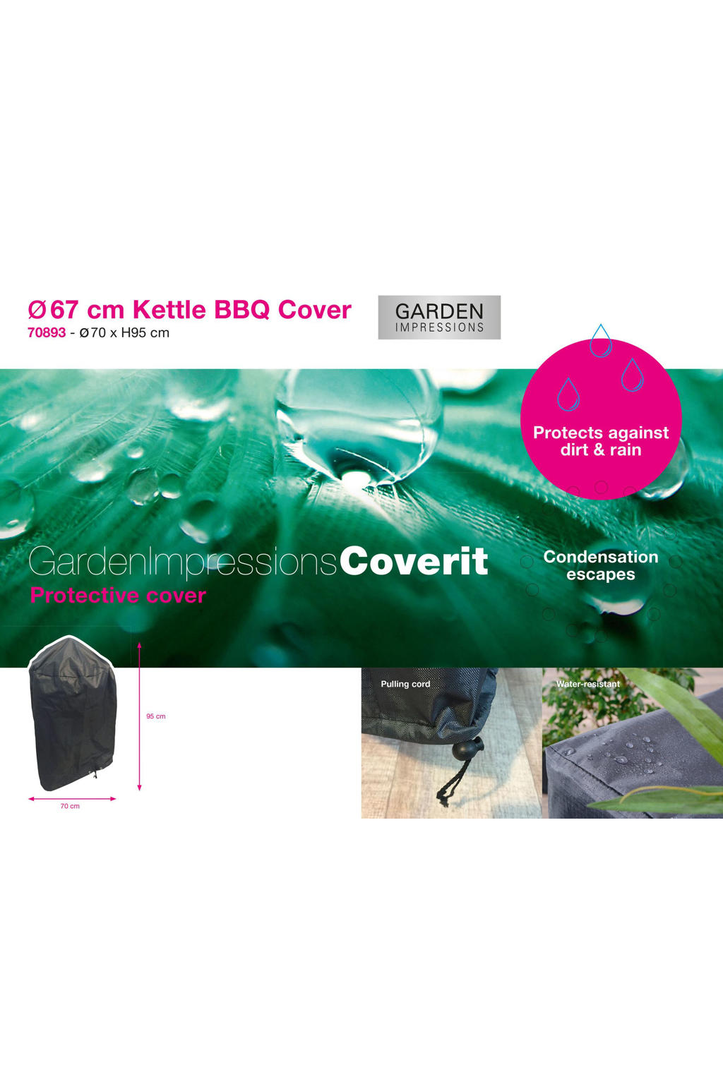 Garden Impressions Coverit Bol BBQ beschermhoes - 67cm Ø70xH95