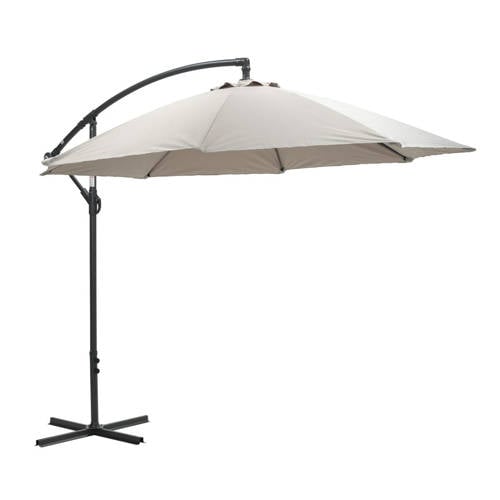 Wehkamp Garden Impressions Athene parasol Ã˜300 - carbon black/ sand aanbieding