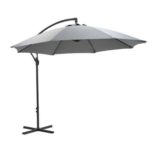 Wehkamp Garden Impressions Athene parasol Ã˜300 - carbon black/ licht grijs aanbieding