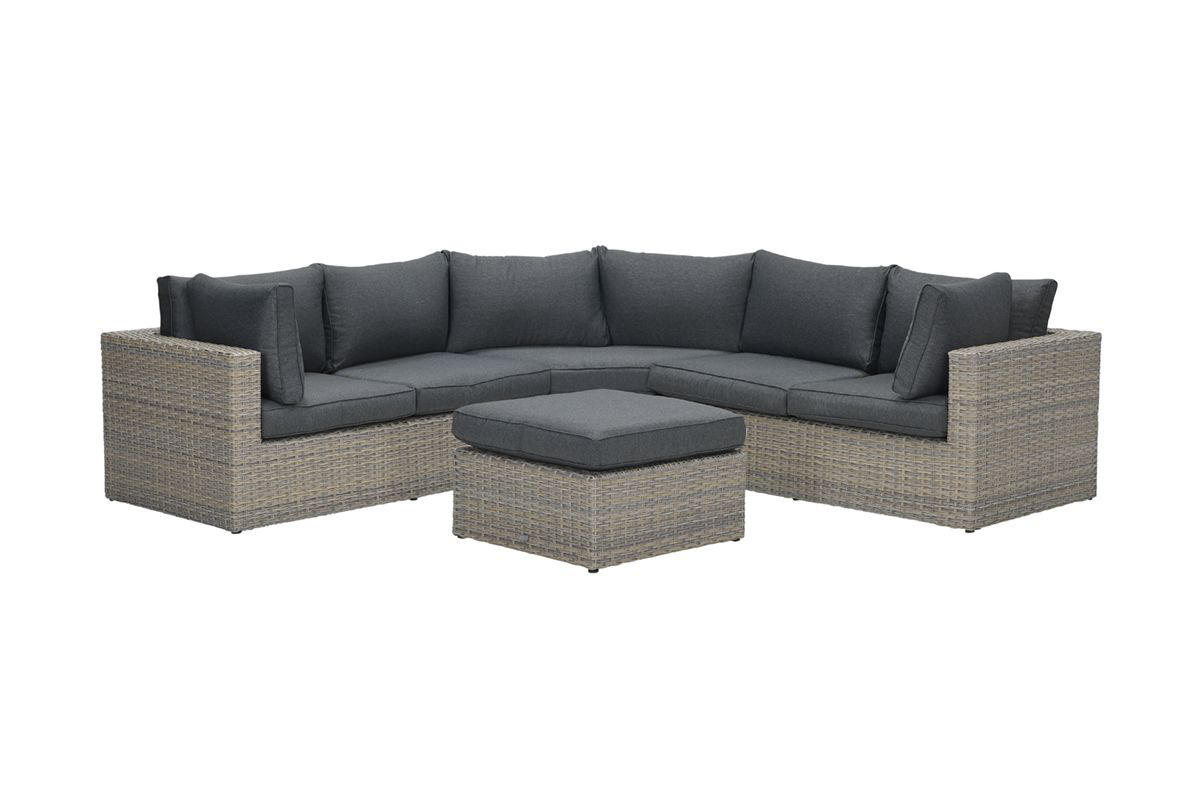 Garden Impressions Menorca lounge set Lshape vintage willowblack | wehkamp