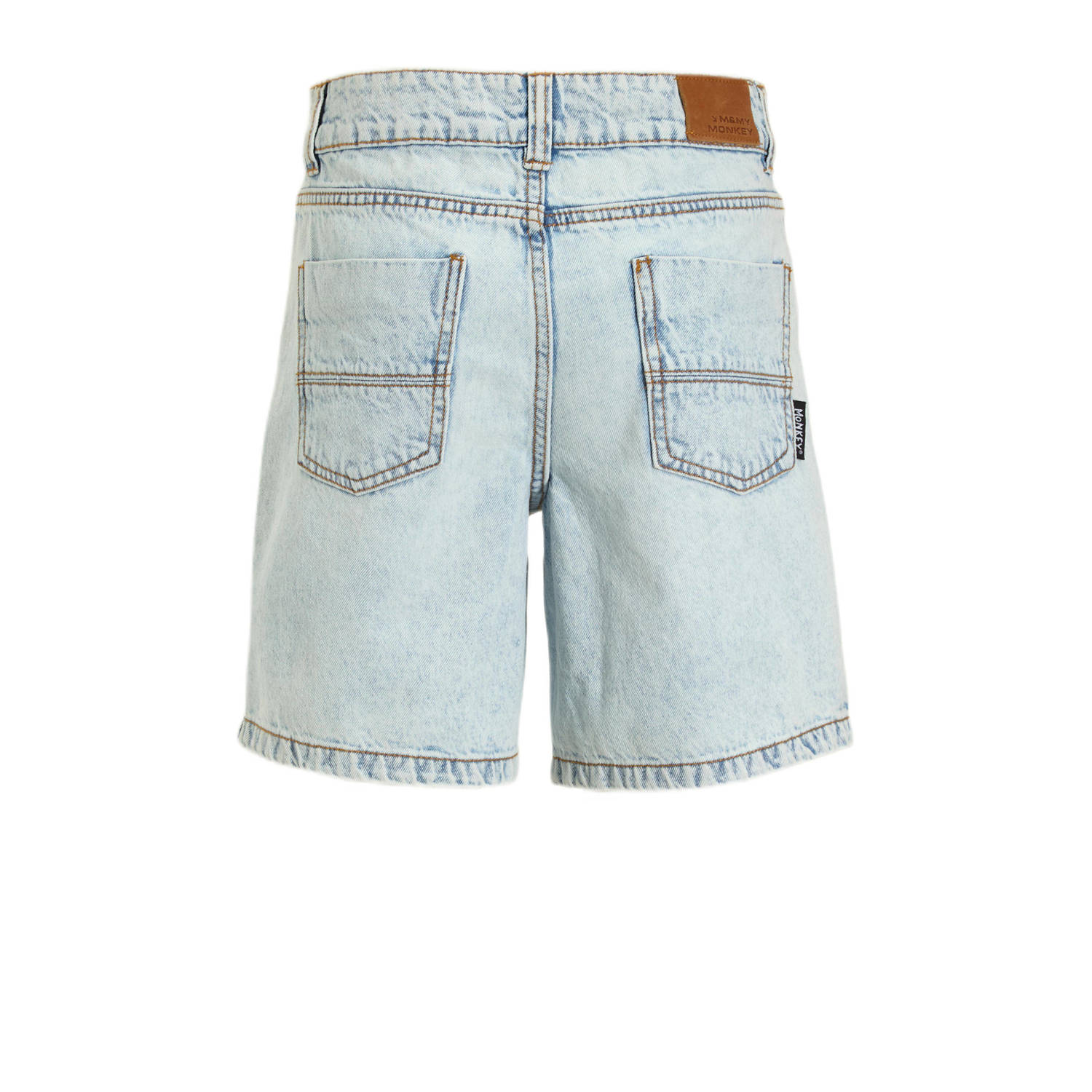 Me & My Monkey denim short Tijmen lichtblauw