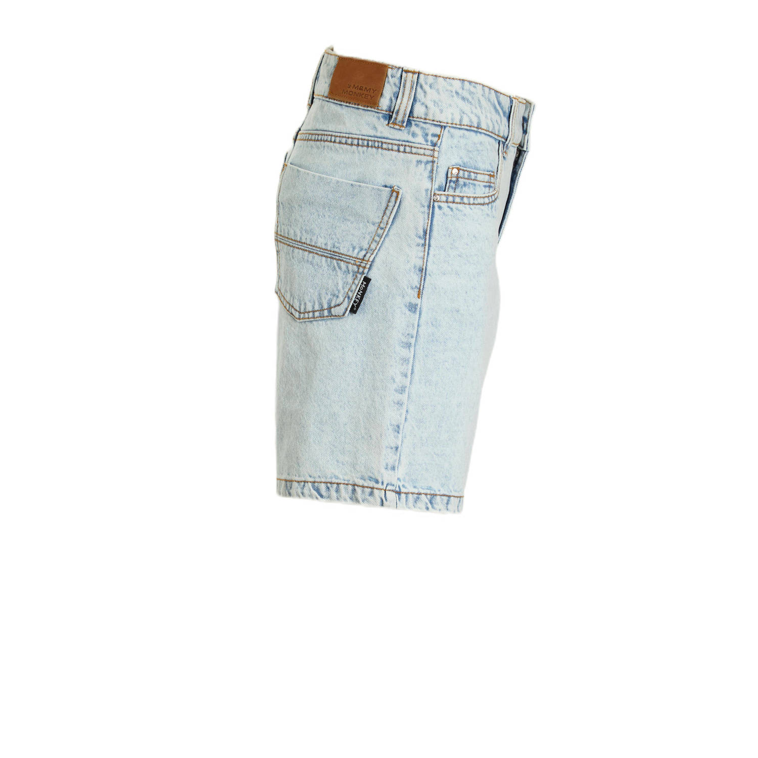 Me & My Monkey denim short Tijmen lichtblauw