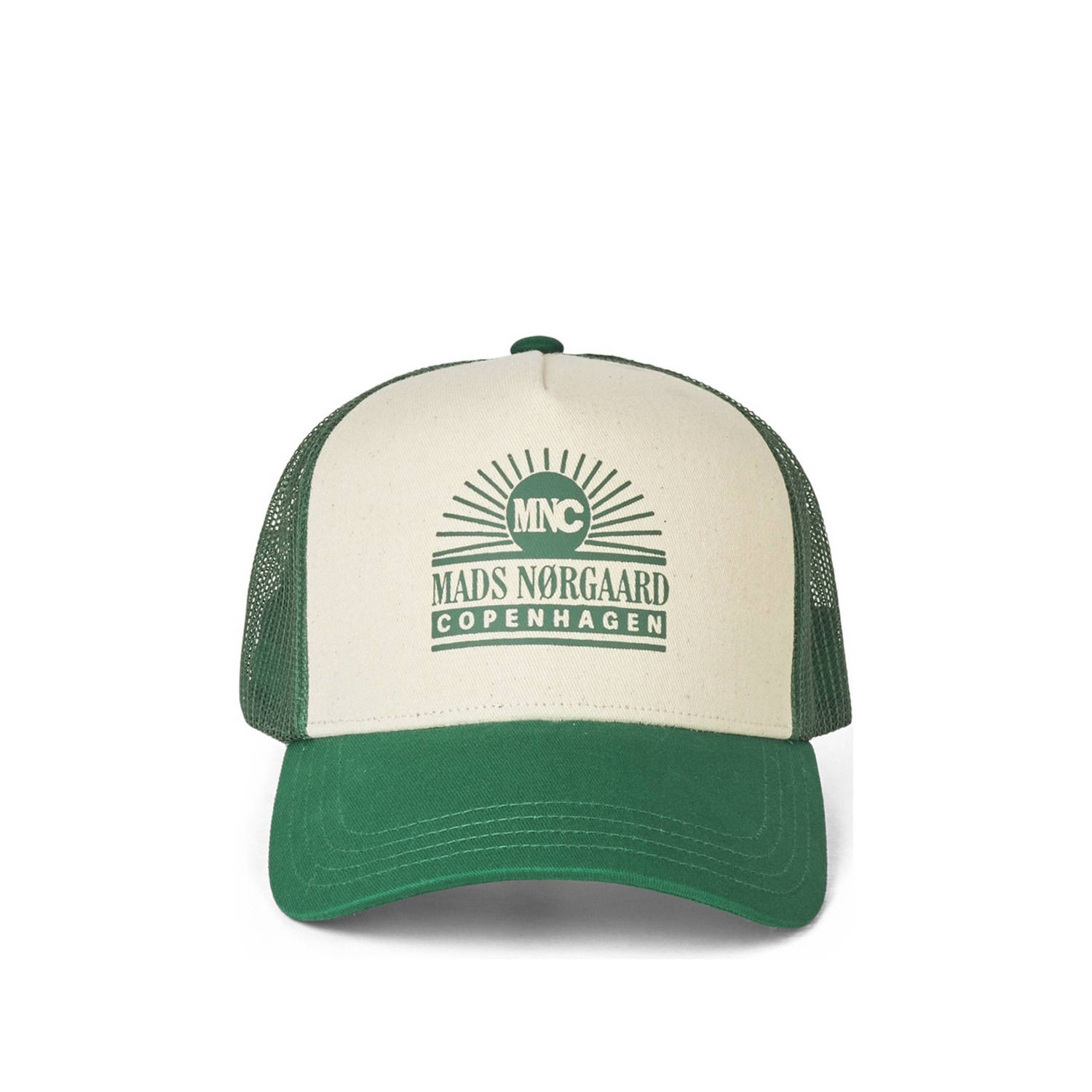 MADS NØRGAARD COPENHAGEN pet Trucker Cap groen ecru