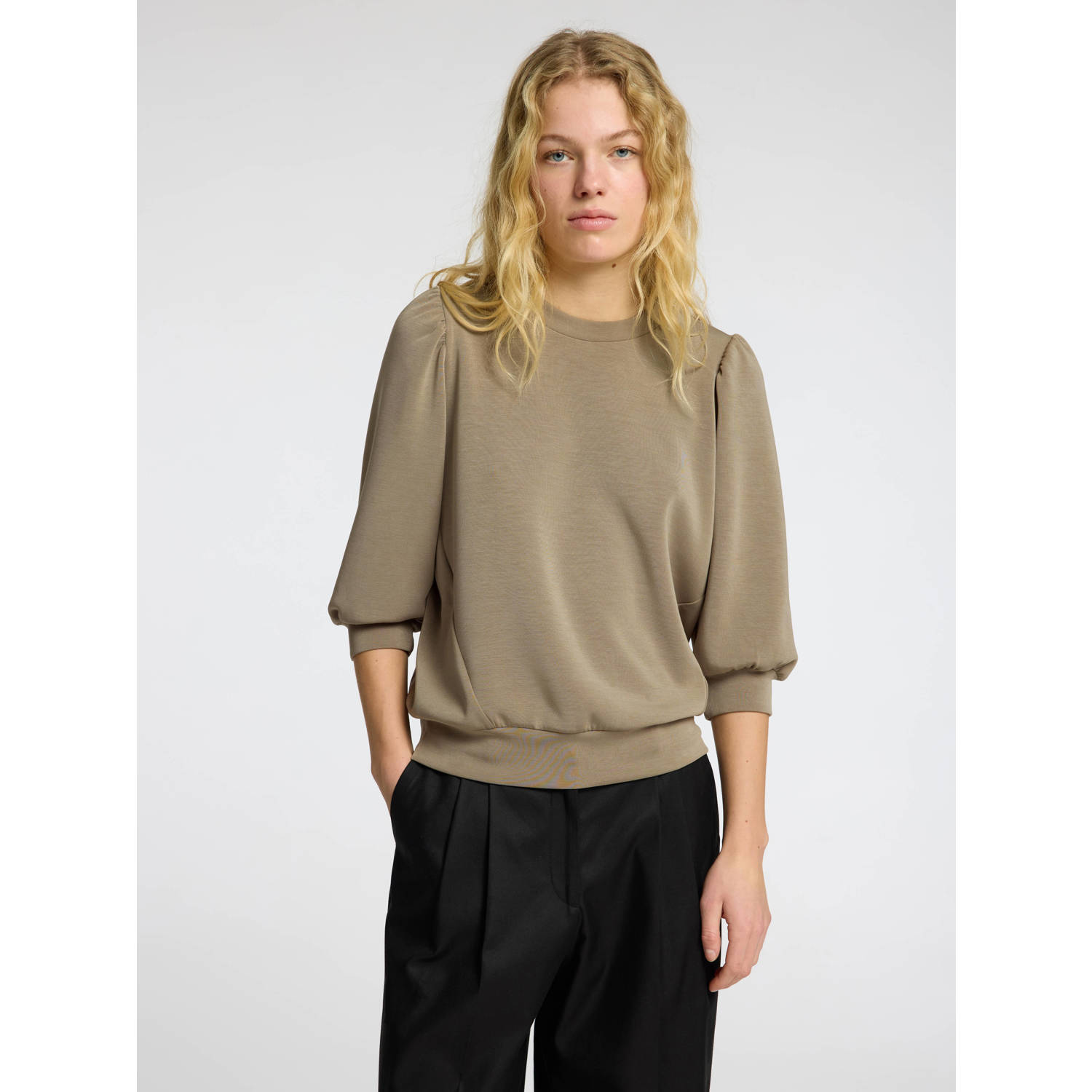 SELECTED FEMME sweater grijsgroen