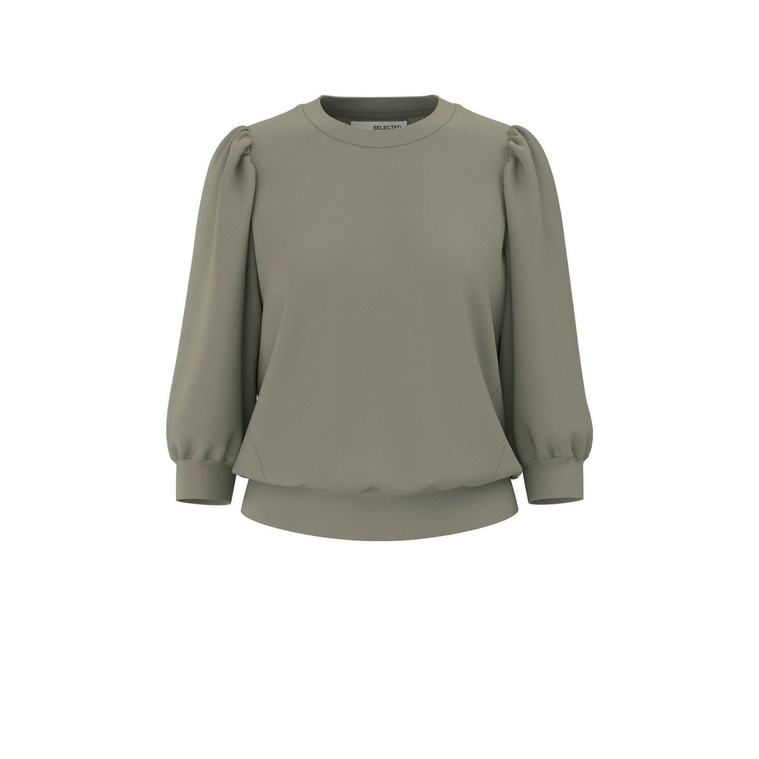 SELECTED FEMME sweater grijsgroen