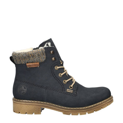 Rieker gevoerde veterboots donkerblauw afbeelding