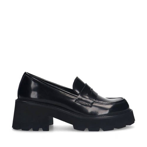 Sacha chunky leren loafers zwart afbeelding