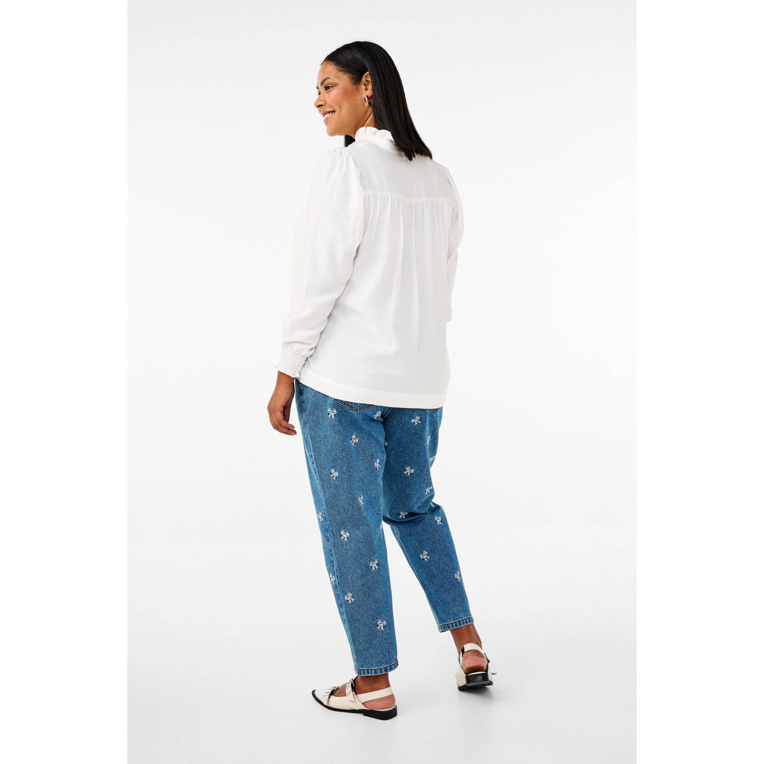 Zizzi mom jeans medium blue denim