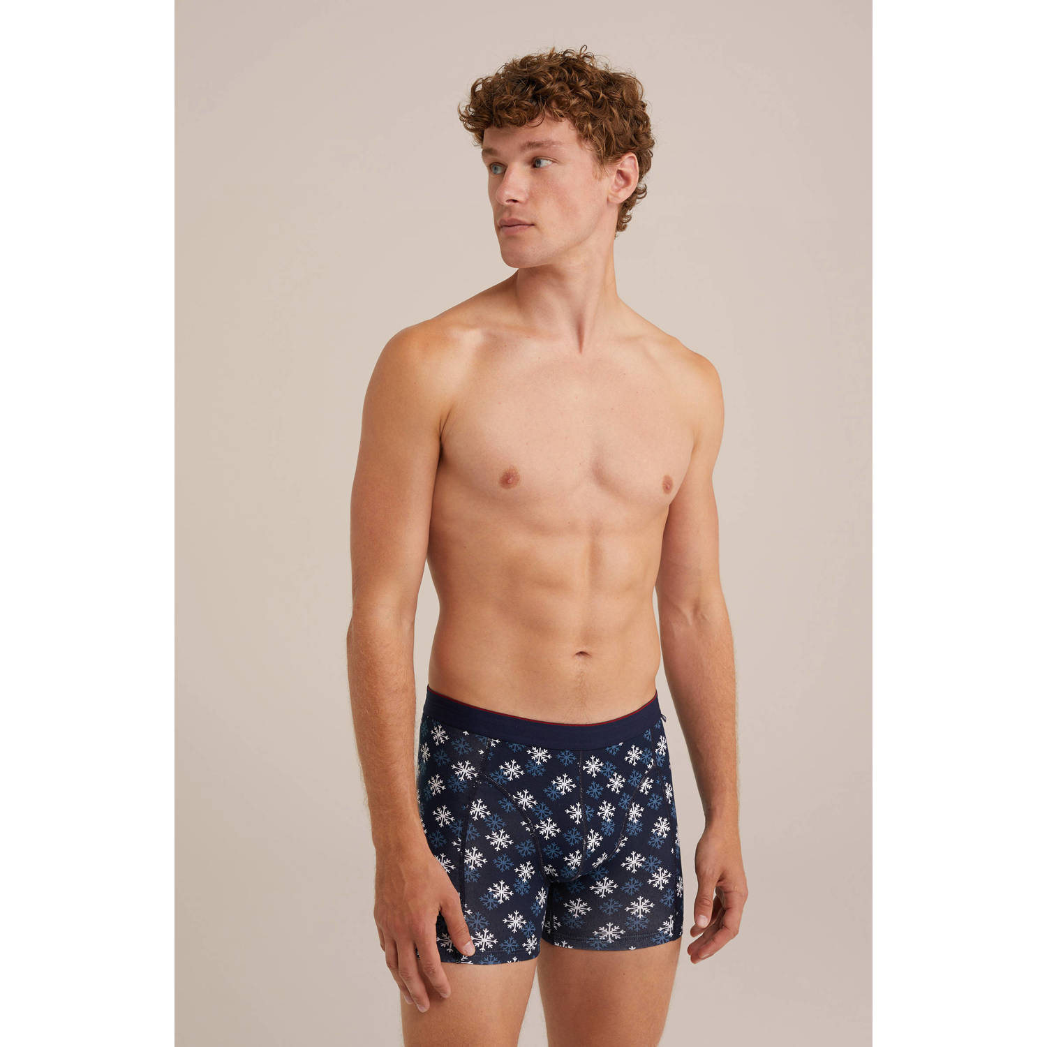 WE Fashion boxershort donkerblauw