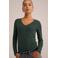 WE Fashion longsleeve katoen donkergroen