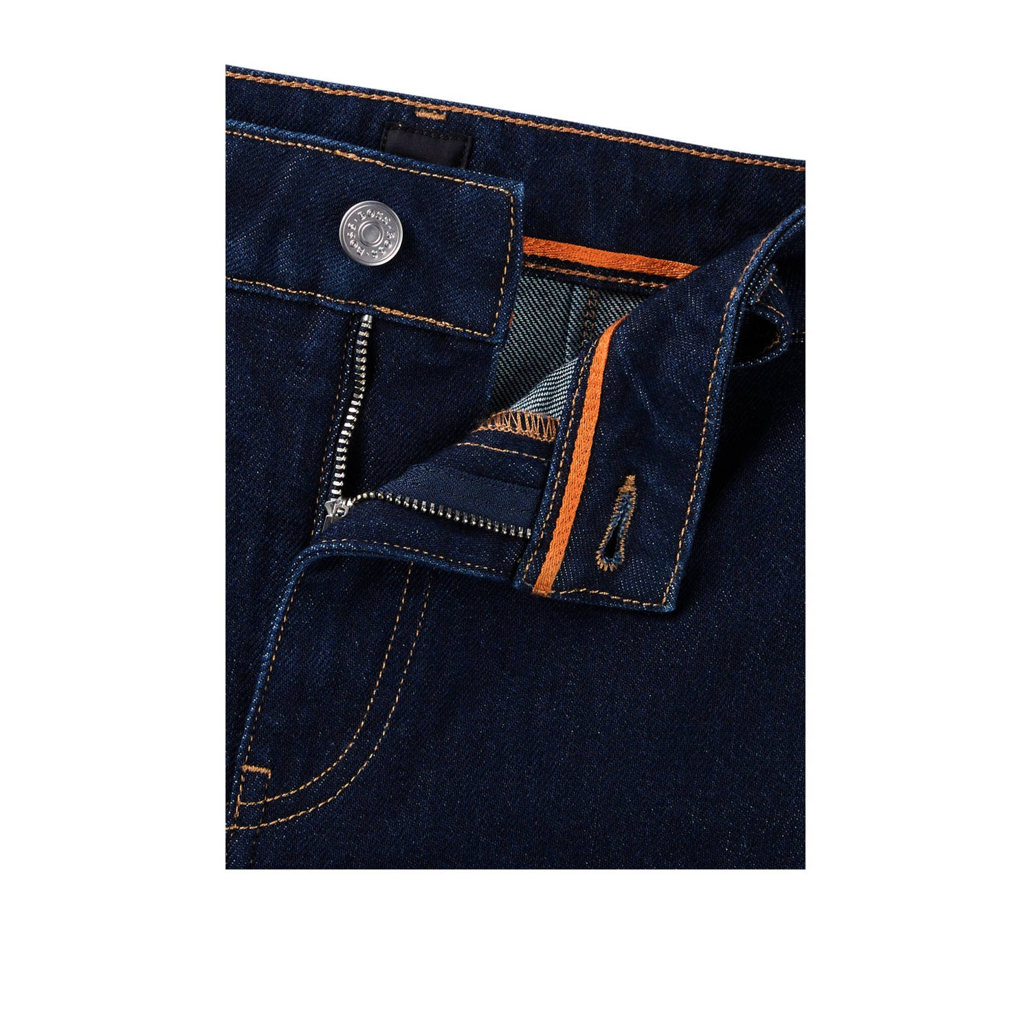 BOSS high waist wide leg jeans dark blue denim